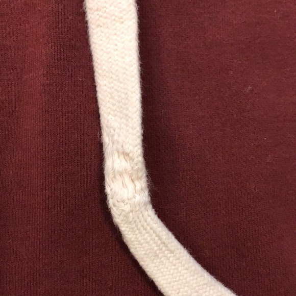 Ellie & Kate Womens Sweatshirt Dress Sz XL Burgundy Ties High Low Comfy Cozy - Picture 3 of 11